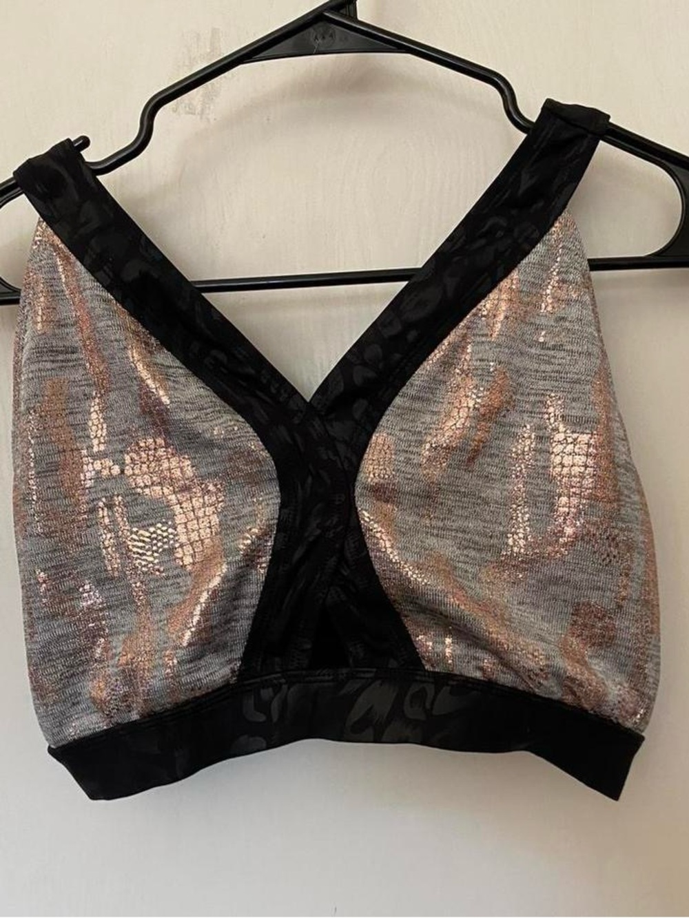 Dance Bra Top in Black, Silver, and Rose Gold